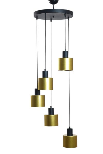Modavize Modern Teddy Black-Gold 5-Piece Pendant Lamp Chandelier - Special Design Cafe Kitchen Living Room