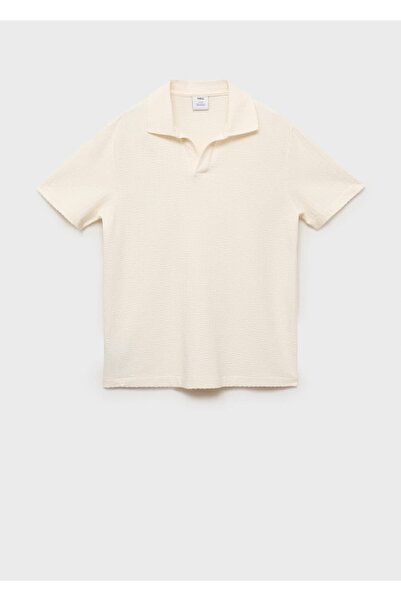 MANGO Man Gofre pamuklu polo gömlek