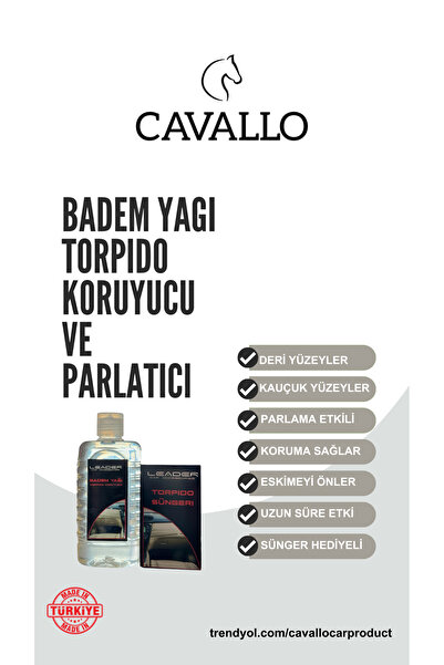 Leader BADEM YAĞI TORPİDO KORUYUCU VE PARLATICI