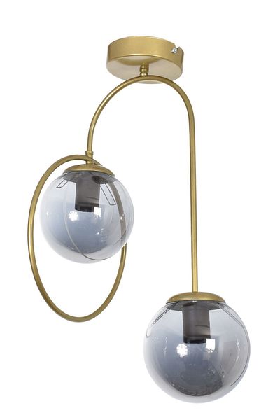 Modavize Bali Modern Living Room - Smoked Glass 2-Piece Chandelier for Bedroom and Kitchen - Hall Antique Color Body