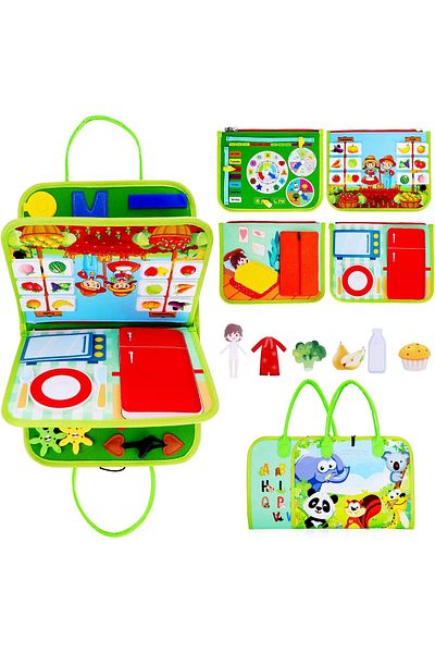 Pitikot Jucarie interactiva Pitikot®, educationala, senzoriala, Busy Board, Montessori
