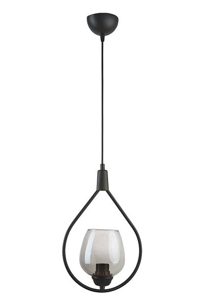 Modavize Deco Black Smoked Single Chandelier - 110 Glass Special Design Living Room and Kitchen Bedroom
