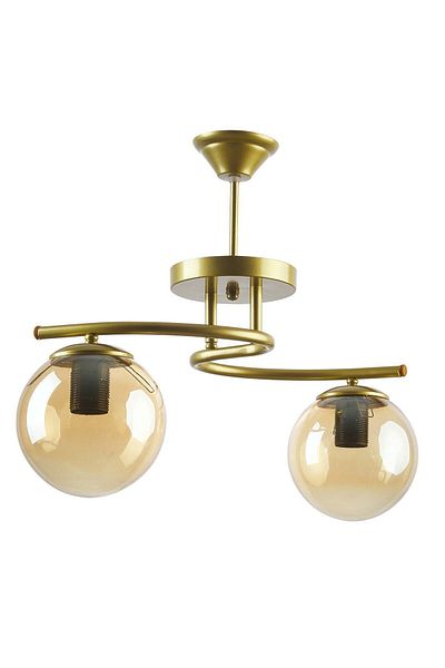 Modavize Linda Modern Living Room - Glass Globe Double Chandelier for Kitchen and Bedroom
