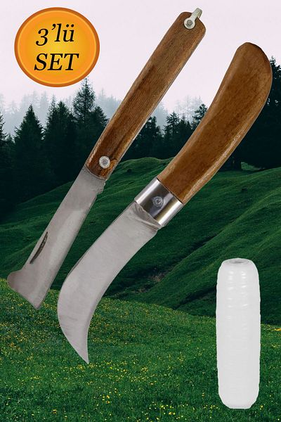 nublado Vaccine Knife Curved Tip Tie Knife Pocket Knife + Straight Tip Angle Knife + Vaccine Tape (Set of 3)