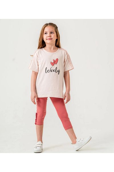My Hanne Lovely Printed Ruffled Girl's Suit