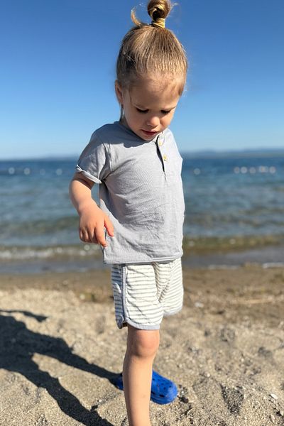 Minipodyum Baby Boy Pocket T-Shirt Shorts Summer Double Set