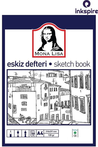 inkspire A4 Sketchbook 120 Gr 1 Piece Wireless Sketchbook Top Opening Sketch Sketch Book Drawing Paper