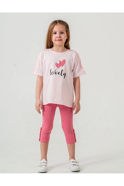 My Hanne Lovely Printed Ruffled Girl's Suit