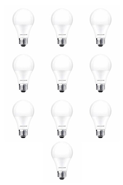 Huzur Elektrik 10 Adet Gecem 11W Led Ampul E27 Duy 6500K - Beyaz Işık