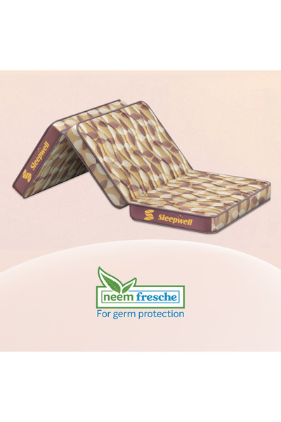 Sleepwell مرتبة تارانج القابلة للطي لسرير فردي مع غطاء تخزين (190 طول × 90 عرض × 10 ارتفاع سم)