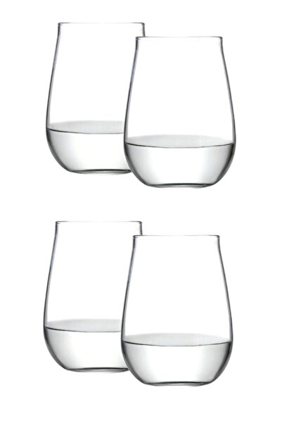 ALBETTO 4 lü Borosilikat Cam Su Meşrubat Bardağı 350ml