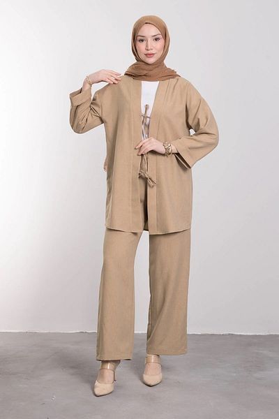 Tesettür Diyarı Σετ Hijab Casual Cut από λινό Melaj