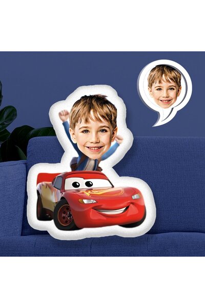 EJOYA Kişiye Özel Fotoğraflı Şimşek Mcqueen Yastık 115556 50 cm