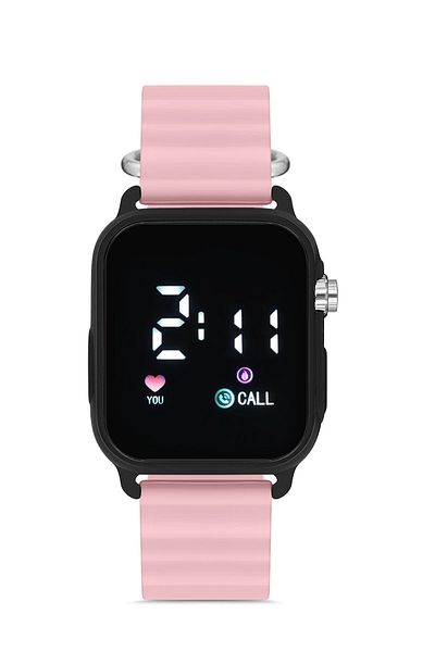 Aqua Di Polo 1987 Unisex růžové silikonové digitální LED náramkové hodinky APWR033307