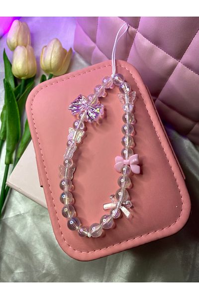 TATLIŞ Handmade Bow Detailed Long Model Phone Charm / Phone Ornament Gift Keychain