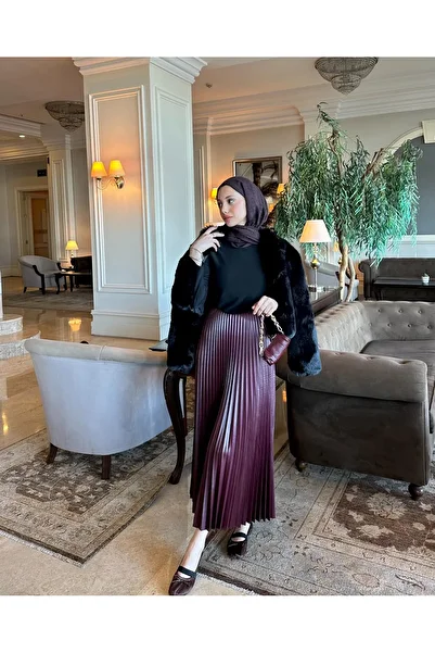 Trend Marfa Elastic Waist Tight Pleated Hijab Skirt