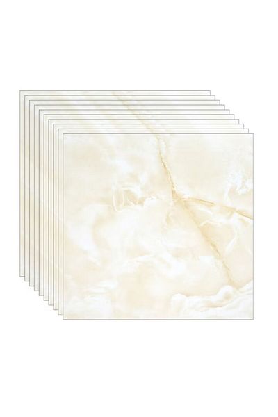 MACVI Set 24 placi autoadezive Macvi® podea, stil marmura galben, PVC,7 x 45, grosime 1,4 mm, Acoperire 5m