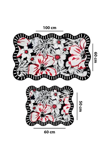 Chilai Home Grocen 2-Piece Bath Mat Set, Non-Slip Base Djtbanyo