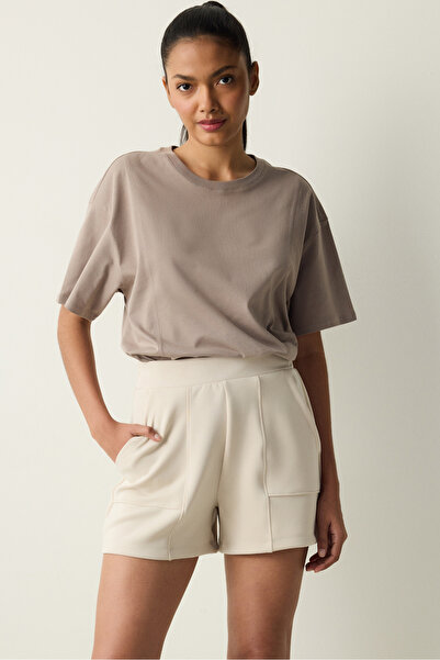 Penti Zseb részletes világos bézs rövidnadrág