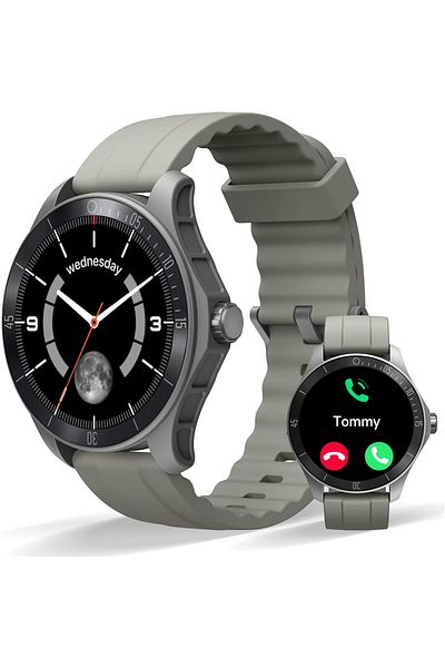 Smart Vibe Smartwatch Wi8™ WATCH 1.38" AMOLED, Bluetooth Call, Voice Assistant, HD Sound, Sport Modes, Silver