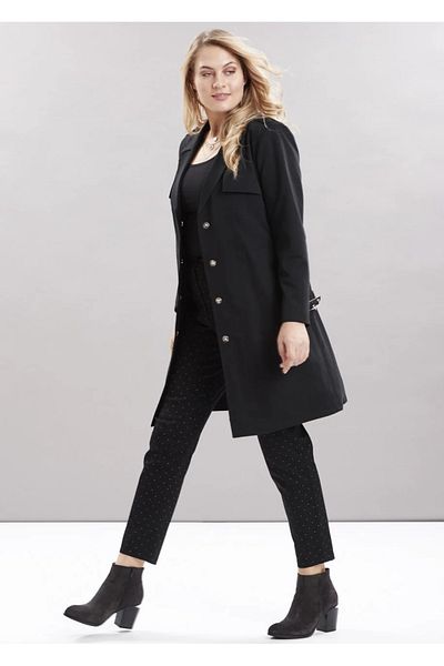 EVEN plus size Large Size Black Trench Coat