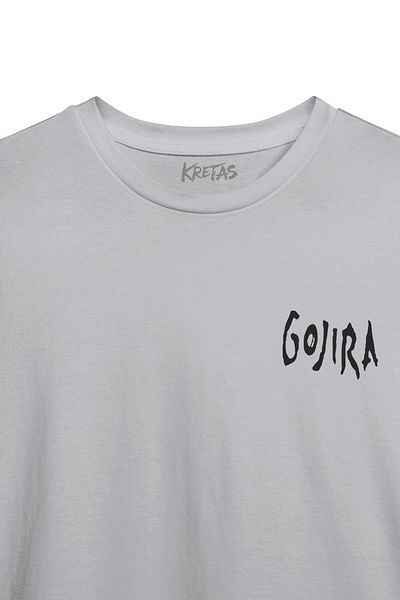Kretas Tricou unisex gri Gojira Metal Music Rock Tricou cu imprimeu frontal minim