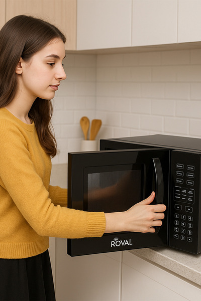 Royal Membrane Digital Microwave Oven, 10 Power Levels, 99.99 Min Timer, Child Safety-lock, Ra-25xdg