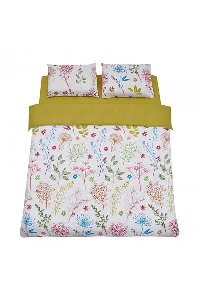 Heinner Double bed linen, 4 pieces, microfiber, 200x220 cm, Flowers pattern