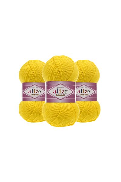 Alize Cotton Gold Cotton Knitting Yarn Amigurumi Yarn 110 3 Pieces