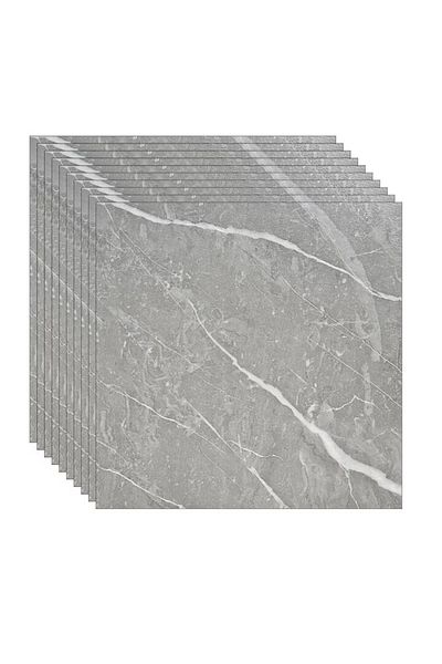 MACVI Set 24 placi autoadezive Macvi® podea, stil marmura gri deschis, PVC, 7 x 45,Gr 1,4 mm, Acoperire 5m
