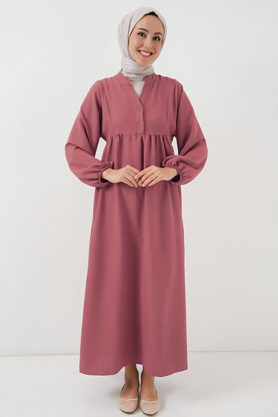 Bigdart Rochie lungă pentru hijab pentru femei 2525 - Dusty Rose