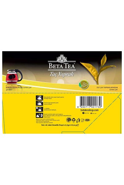 Beta Tea Beta Taç Yaprak Demlik Poşet Çay 48 Adet