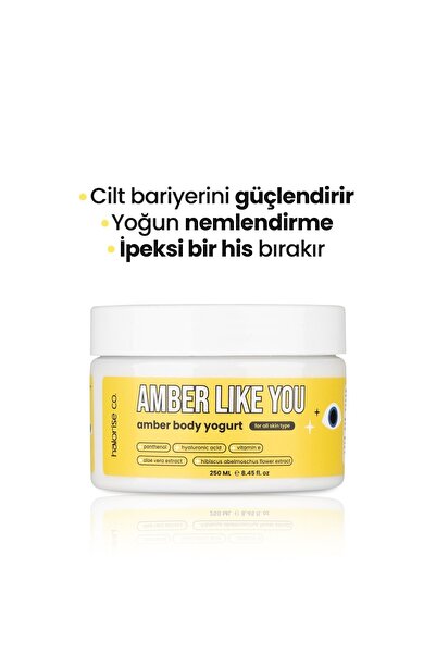 Halorise co. Kuru Ciltler için Amber ve Monoi Kokulu Yoğun Nemlendirici ve Onarıcı El ve Vücut Bakım Seti
