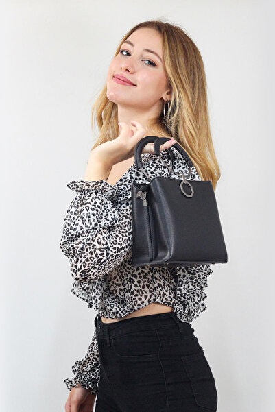 Nas Bag Γυναικεία τσάντα χιαστί Chain Stylish Bag - Μαύρη Liza