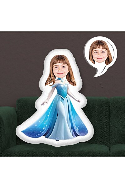 EJOYA Kişiye Özel Fotoğraflı Karlar Prensesi Yastık 115415 30 cm