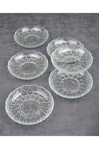 Qualitev 12 Pieces Glass Snack Bowl Rice Pudding Presentation Bowl Dessert Plate Treats Plate Set