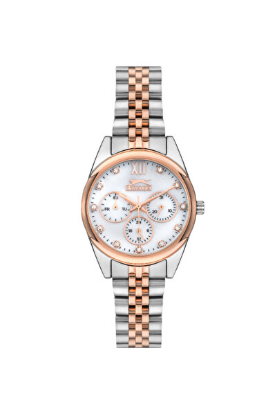 Slazenger ساعة سلازنجر النسائية متعددة الوظائف بمينا من عرق اللؤلؤ - SL.9.1990.4.01