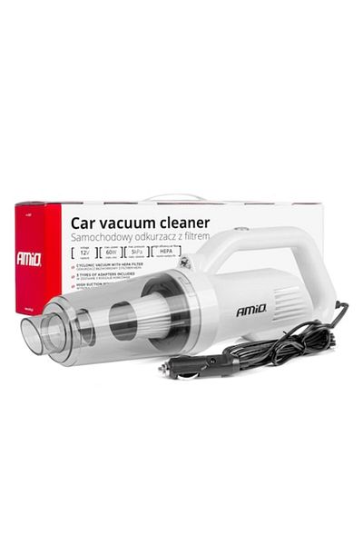 motor starter PREMIUM Car Vacuum Cleaner, bagless, with HEPA filter, 12V power supply, 60W power, vacuum 5kPa