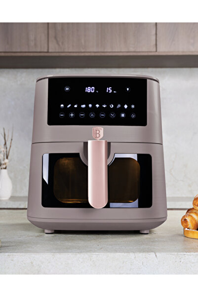 Berlinger Haus Hot Air Fryer Airfryer Digital Lcd Programs Timer 8 L Taupe Collection