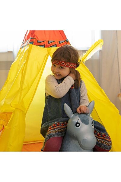 Relaxdays Πουλόβερ από καουτσούκ σε σχήμα αλόγου, για παιδιά +3 ετών, διαστάσεις 48 x 26 x 58 cm, γκρι, Relaxdays