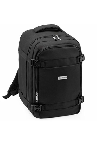 zagatto ® Travel Backpack, Black, 20l, 40x20x25 Cm, Ryanair/wizz Air, Trolley Strap, Zg897