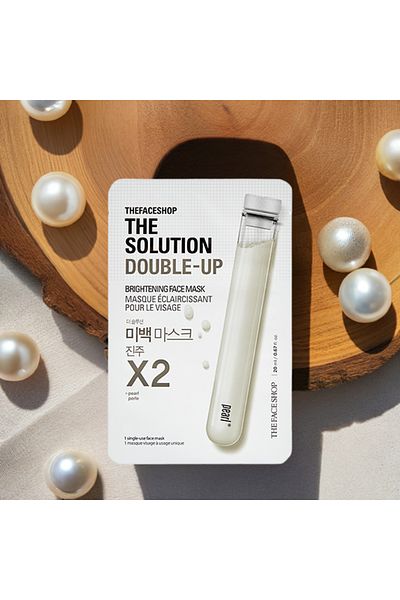 The Face Shop X5 The Solution Face Mask || With Pearl Extract and Niacinamide || For Skin Brightening