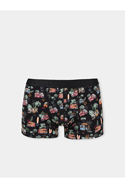 Colin's Boxeri negri pentru bărbați cu imprimeu modern