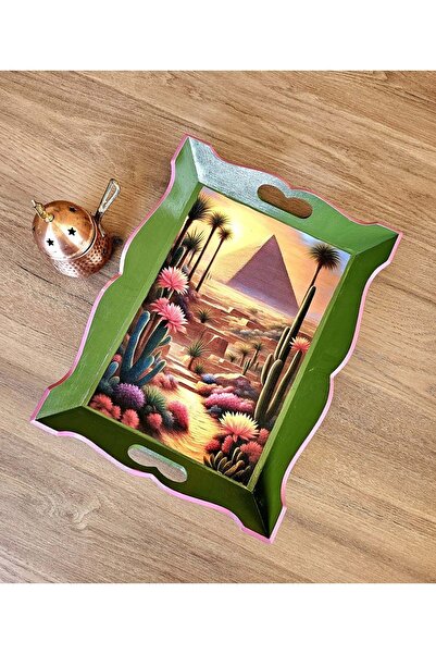 panda hediyelik Handmade Wooden Tray – Ancient Egyptian Collection Rise