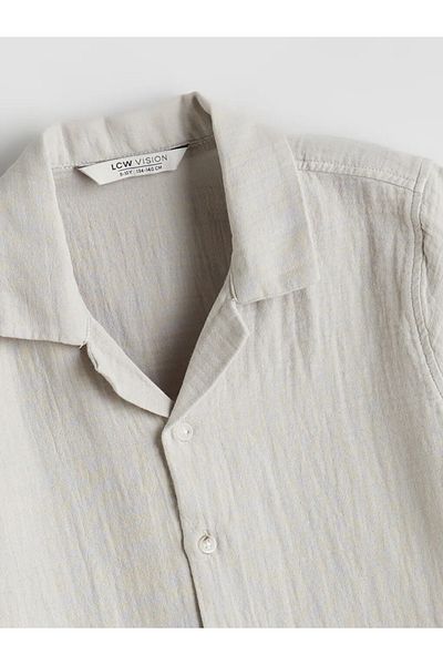 LC Waikiki Lcw Vision Beige Short Sleeve Boy's Shirt