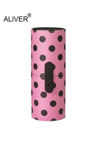ALİVER Oliver 11-Piece Makeup Brush Set with Case. Black/Pink