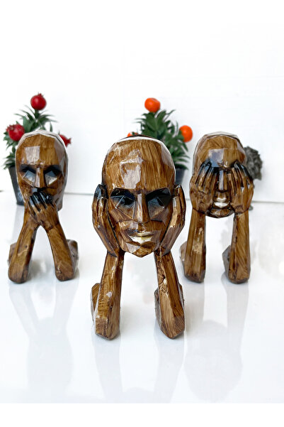 Teknookul Görmedim Duymadım Bilmiyorum Dekoratif Biblo Masaüstü Ofis Hediyeli...