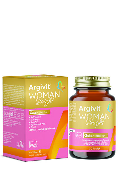 Argivit Woman Bright Gold Complex - Biotin, Niacin, Zinc (in Safr, Xtenergy) Supplement 30 Tablets