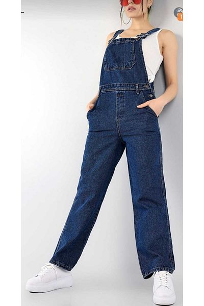 MissPul Women's Premium Quality Denim Salopet Jumpsuit