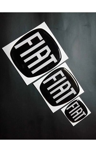 ZeuZ Fiat Punto Logo Seti Siyah Fiat Logo Direksiyon Panjur Bagaj Arma (DİĞER...